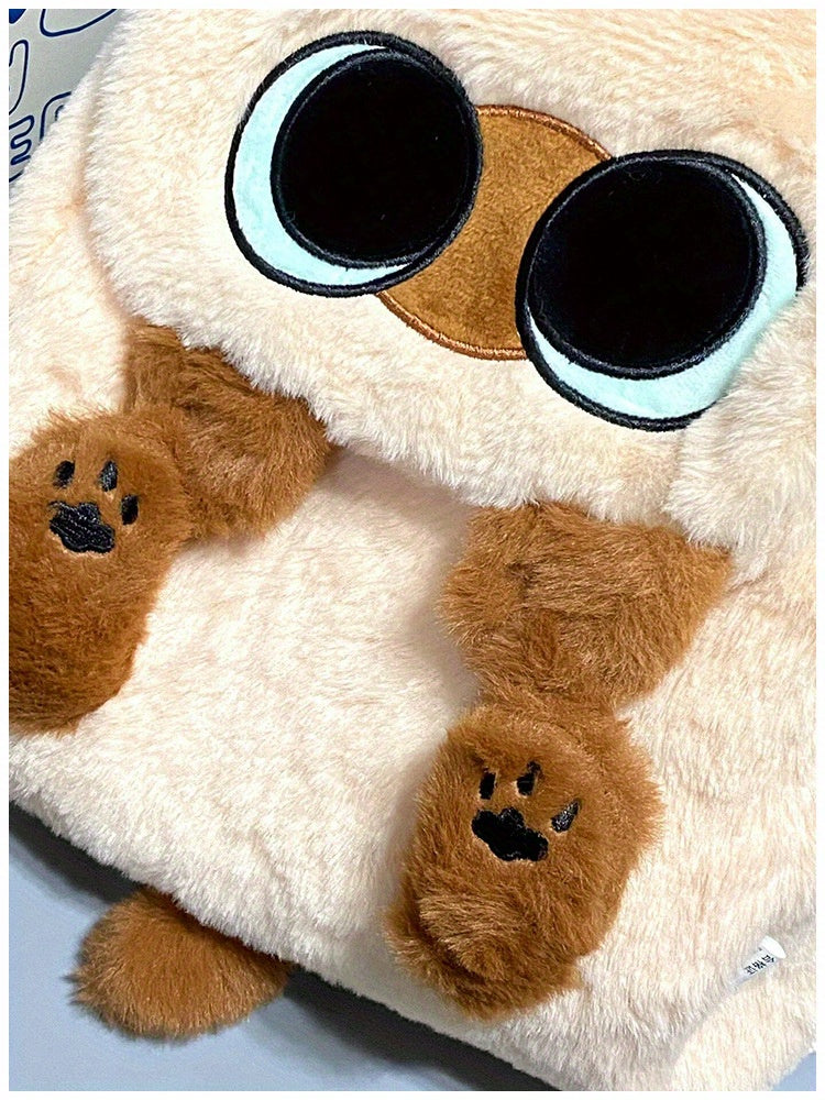 Chic Plush Kitten Backpack - Large Capacity, Convertible to Crossbody, Ideal for Students & Commuters | Perfect Gift