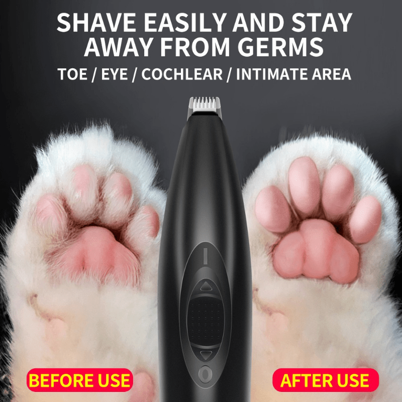 1pc Ultra-Quiet Pet Hair and Nail Trimmer - Professional Grooming Tool for Cats & Dogs - Safe, Precise Cuts, Gentle on Skin - Enjoy Stress-Free At-Home Grooming Sessions