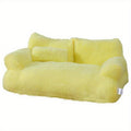 Plush Cotton Pet Sofa Bed for Cats, Washable All-Season Cozy Lounger, Cat Kitten Supplies, Available in Small (21.65"x14.96"x7.09") and Large (25.59"x18.11"x11.81"), Soft and Comfortable