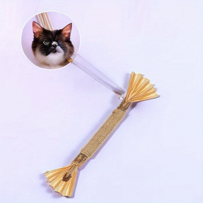3pcs Natural Sisal Cat Chew Sticks - Durable Teeth Cleaning Toys For Indoor Cats, Interactive Play Supplies Cat Toys For Indoor Cats Cat Enrichment Toys