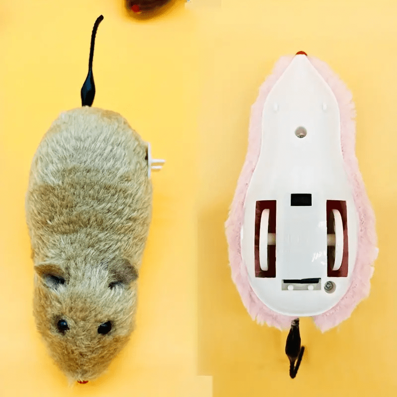 Wind-Up Clockwork Mouse Toy For Cats & Dogs - Durable Plastic, Battery-Free, Interactive Playtime Fun