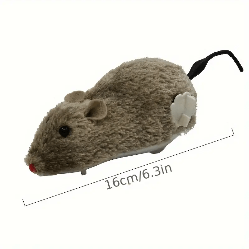 Wind-Up Clockwork Mouse Toy For Cats & Dogs - Durable Plastic, Battery-Free, Interactive Playtime Fun