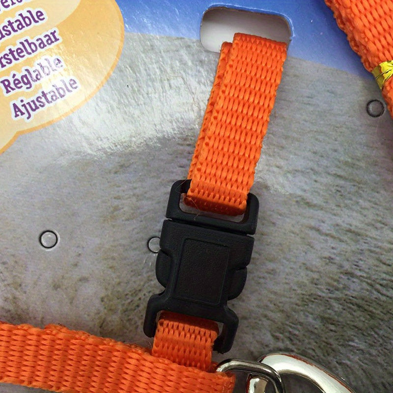 Adjustable Nylon Cat Harness and Leash Set - Comfort Fit, Machine Washable PET Gear for Cats