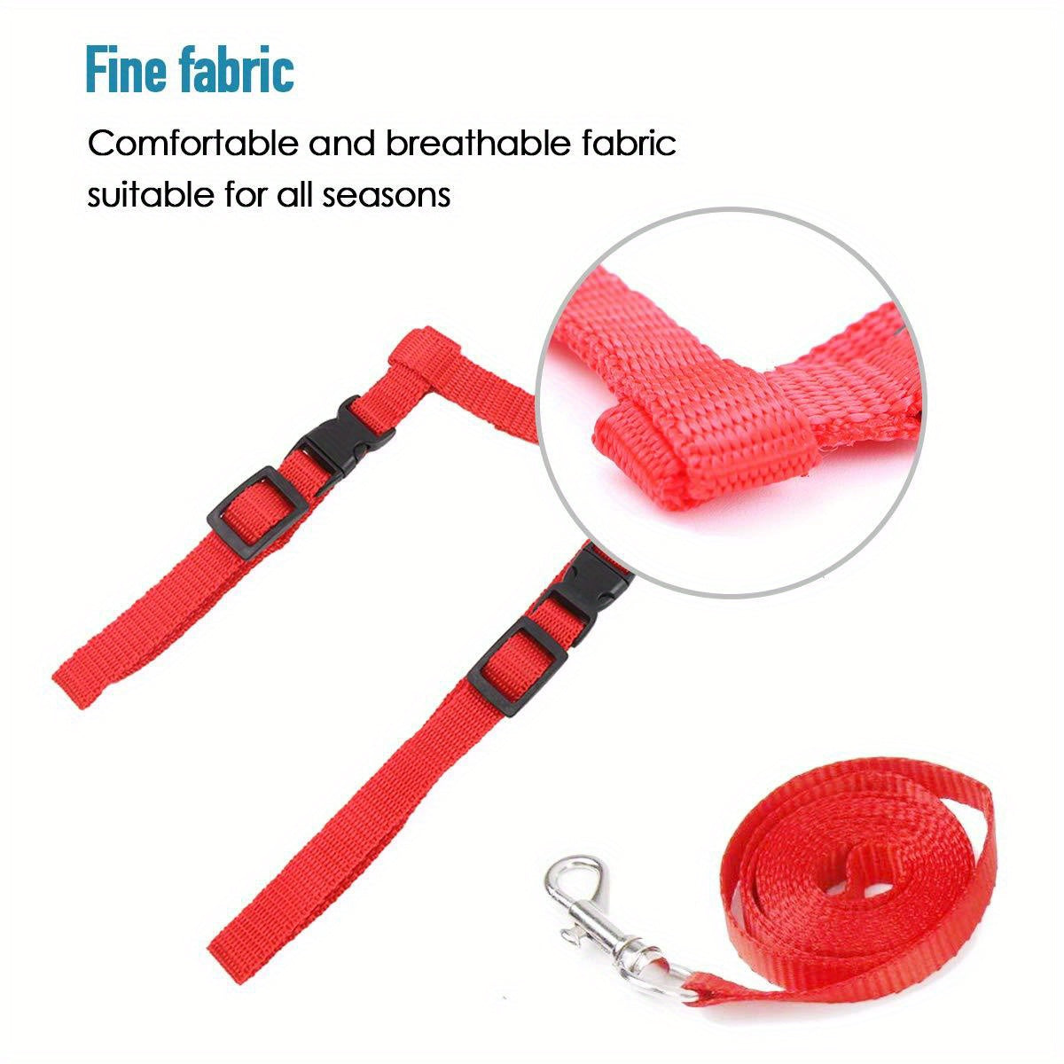 Adjustable Nylon Cat Harness and Leash Set - Comfort Fit, Machine Washable PET Gear for Cats