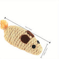 Feathered Mouse Cat Toy With Rustling Hemp Rope - Interactive Teaser For Kittens, Durable Linen Material Cat Toys Kitten Accessories
