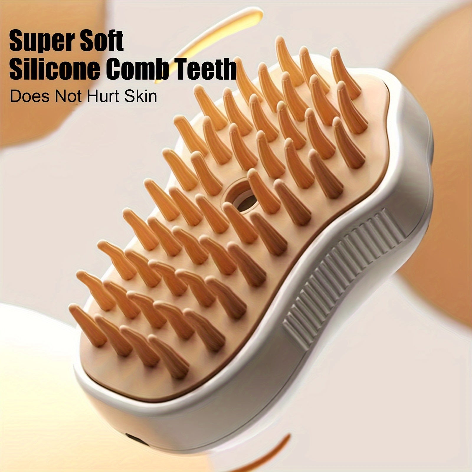 3-in-1 Electric Pet Grooming Brush - Self-Cleaning, Silicone fibers for Cats & Dogs | Comfort Massage & Hair Removal with Paw Design