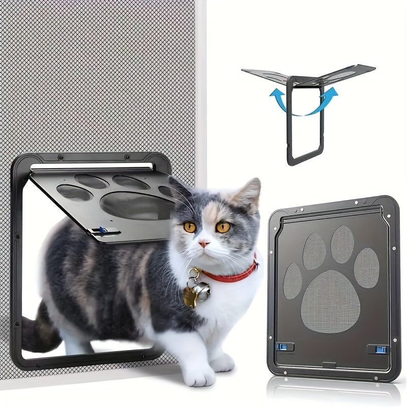 Premium Cat Door for Easy Feline Access - Adjustable, Durable, and Easy Installation Cat Doors for Home Pet Owners - Perfect for Small to Large Cats