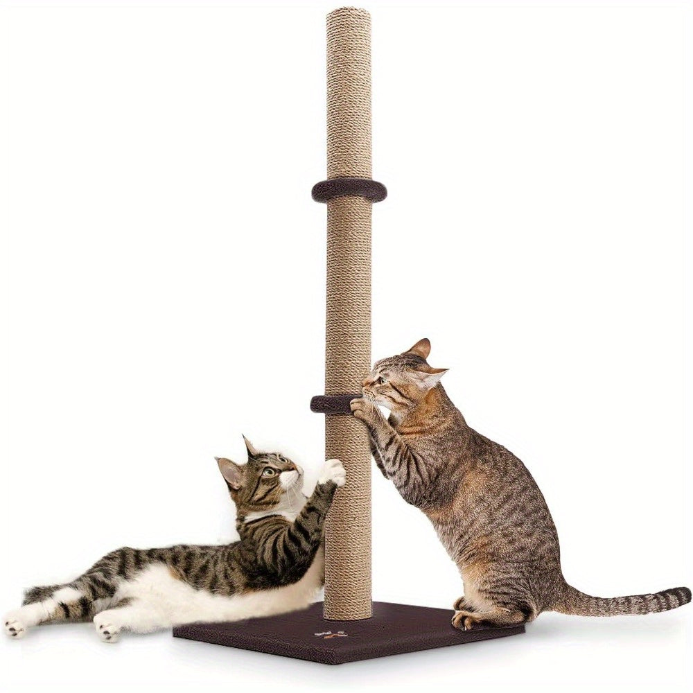 Cat Scratching Post Tall 89cm Cat Tree Cat Pet Vertical Climbing Resting Activity Tower with Soft Plush Carpet Covered Heavy Base and Sisal Pole for Kittens and Adult Cats Gray