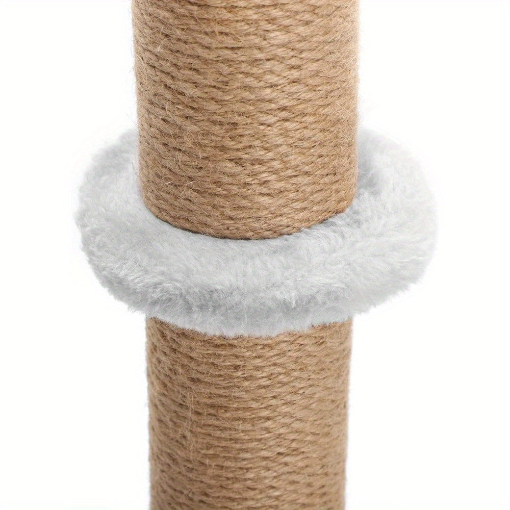 Cat Scratching Post Tall 89cm Cat Tree Cat Pet Vertical Climbing Resting Activity Tower with Soft Plush Carpet Covered Heavy Base and Sisal Pole for Kittens and Adult Cats Gray
