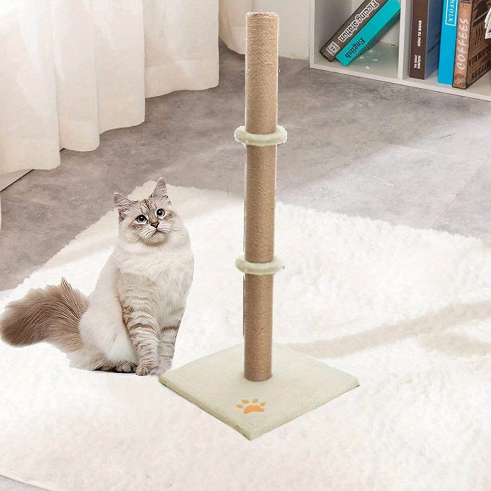 Cat Scratching Post Tall 89cm Cat Tree Cat Pet Vertical Climbing Resting Activity Tower with Soft Plush Carpet Covered Heavy Base and Sisal Pole for Kittens and Adult Cats Gray