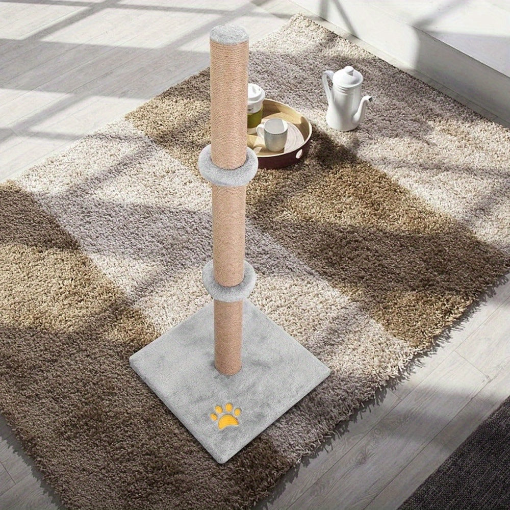 Cat Scratching Post Tall 89cm Cat Tree Cat Pet Vertical Climbing Resting Activity Tower with Soft Plush Carpet Covered Heavy Base and Sisal Pole for Kittens and Adult Cats Gray