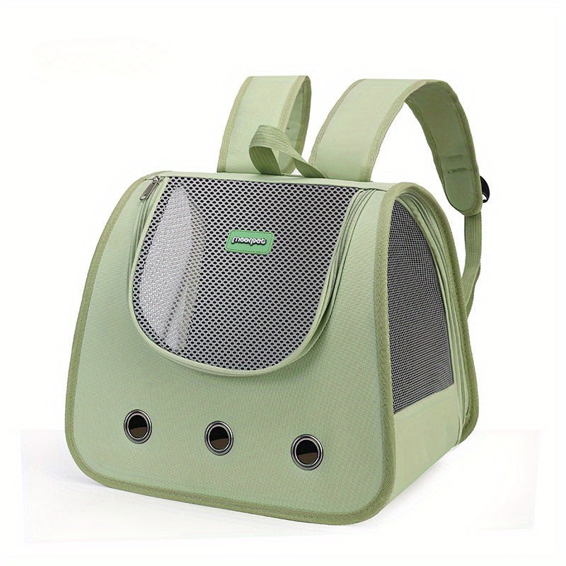 Large Capacity Cat Backpack - Durable Oxford Polyester Pet Carrier with Comfort Shoulder Straps for Cats