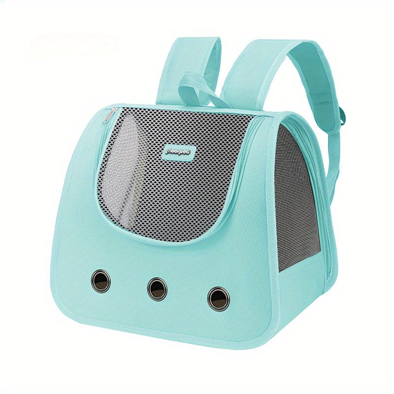 Large Capacity Cat Backpack - Durable Oxford Polyester Pet Carrier with Comfort Shoulder Straps for Cats