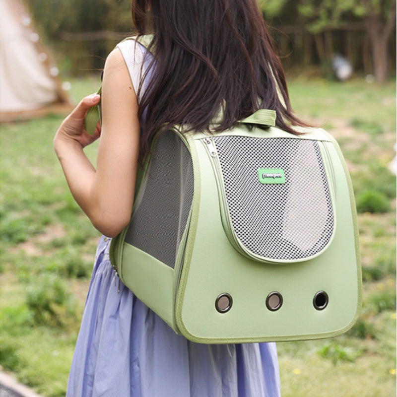 Large Capacity Cat Backpack - Durable Oxford Polyester Pet Carrier with Comfort Shoulder Straps for Cats