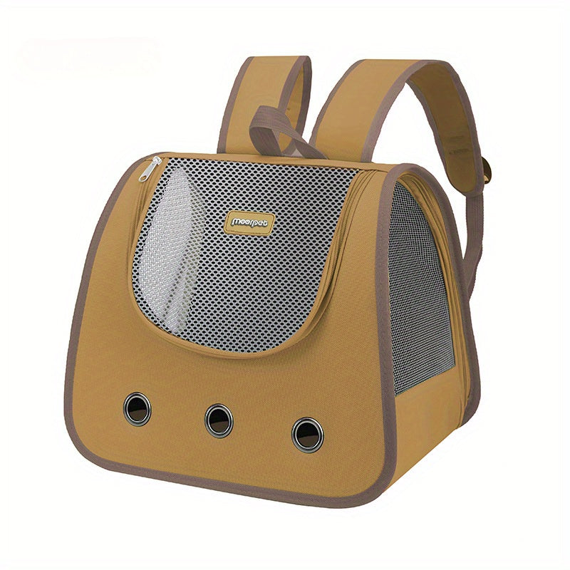 Large Capacity Cat Backpack - Durable Oxford Polyester Pet Carrier with Comfort Shoulder Straps for Cats