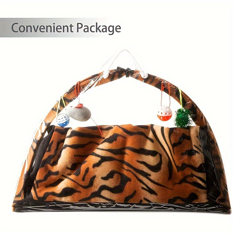 Interactive Cat Toy Rocking Activity Mat Swing Playing Station With Sisal Scratching Area, Hanging Toy, Rolling Ball For Cats And Kittens