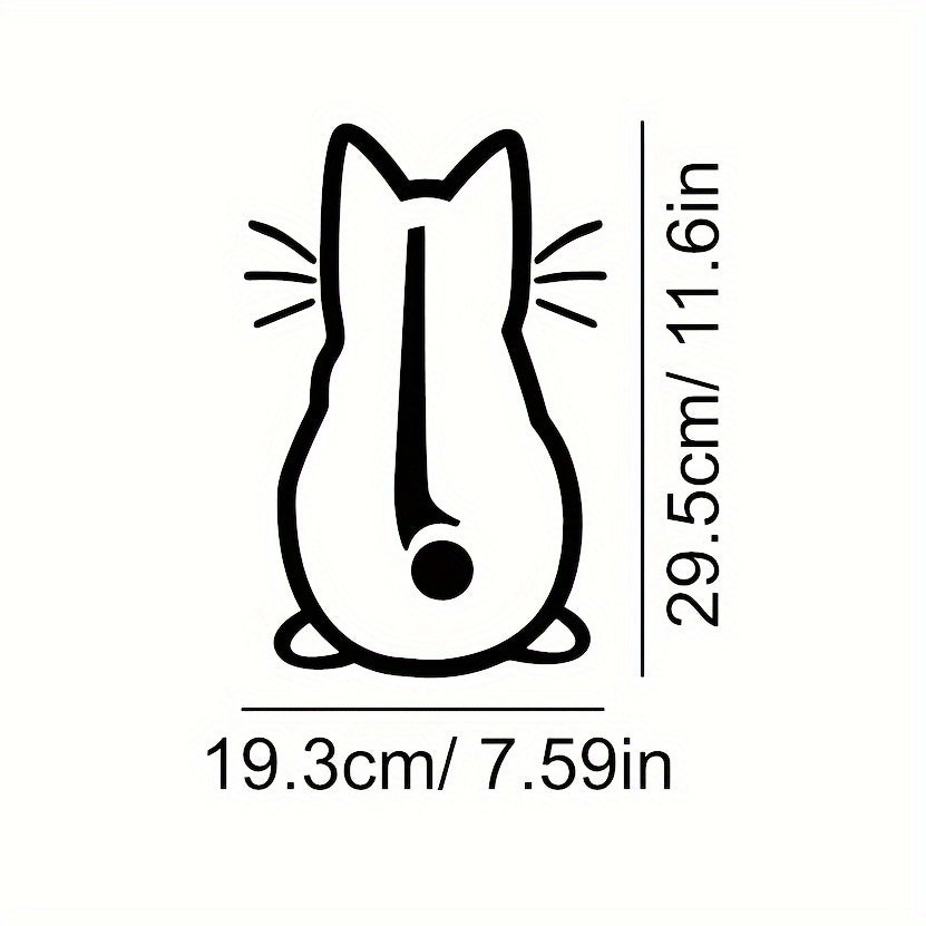 Adorable Cat Rice Rain Scraper Personality Stickers Decorate Home Toilet Doors And Windows Indoor And Outdoor Electric Vehicles RV Funny Refrigerator Stickers Car Stickers