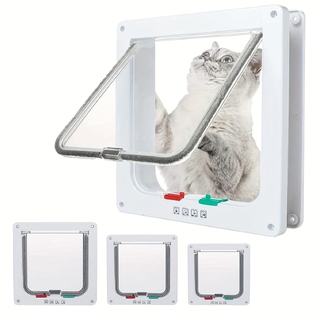 Secure And Convenient Pet Access: Multi-Function Two-Way Pet Door For Cats And Dogs