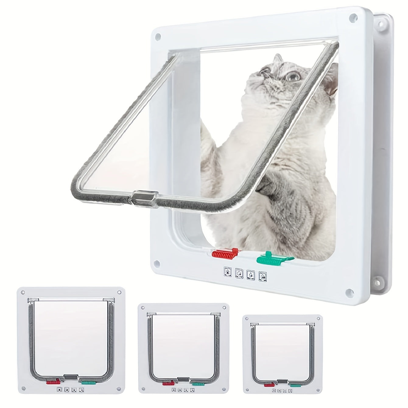 Secure And Convenient Pet Access: Multi-Function Two-Way Pet Door For Cats And Dogs