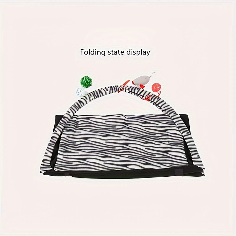 Interactive Cat Toy Rocking Activity Mat Swing Playing Station With Sisal Scratching Area, Hanging Toy, Rolling Ball For Cats And Kittens