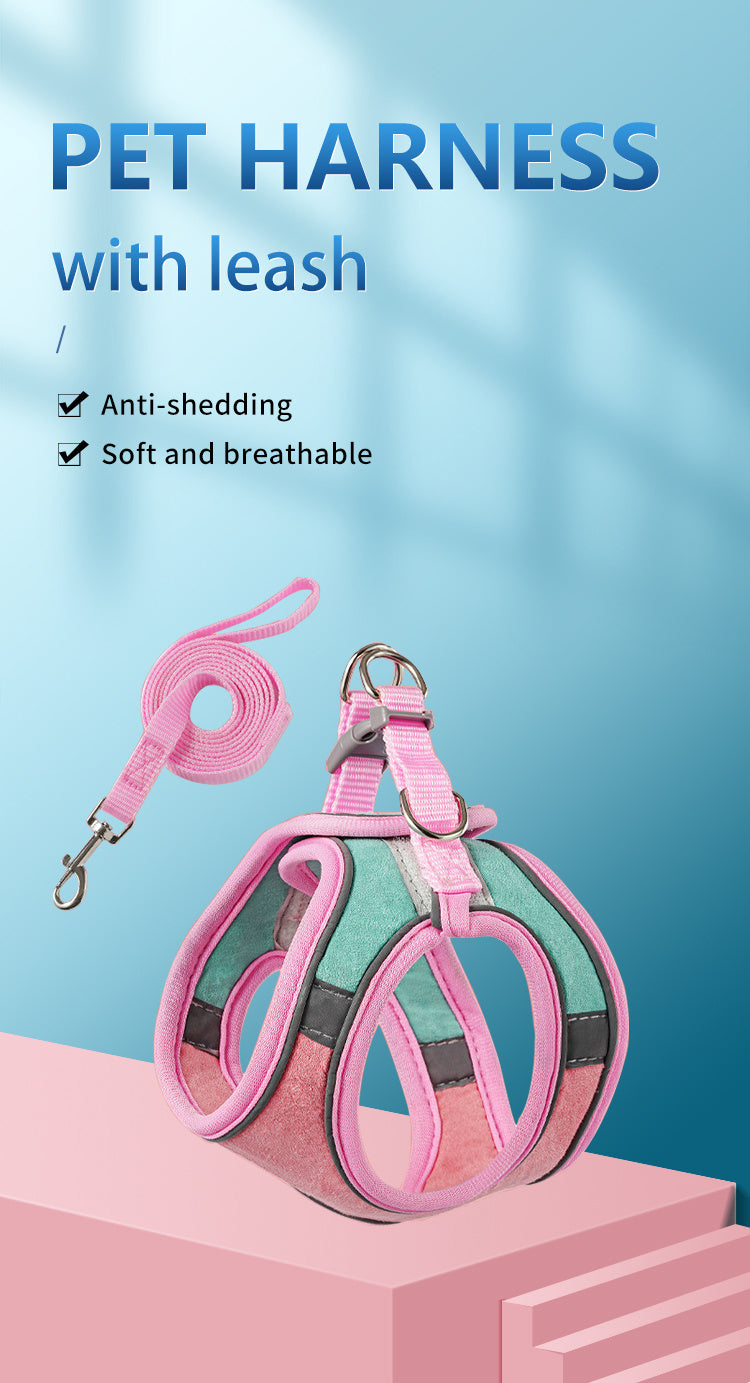 Ultimate Escape-Proof Cat Walking Harness Vest - Adjustable, Anti-Leak, Breathable, Reflective, Comfortable Design - Perfect for Outdoor Adventures with Your Furry Friend!