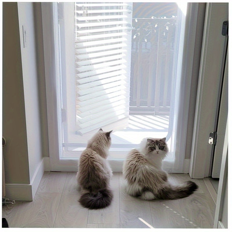 Durable Double Line Sewing Cat Proof Door Curtain - Pet Gate for Cats, Made of Sturdy PP Material