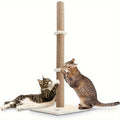 Cat Scratching Post Tall 89cm Cat Tree Cat Pet Vertical Climbing Resting Activity Tower with Soft Plush Carpet Covered Heavy Base and Sisal Pole for Kittens and Adult Cats Gray