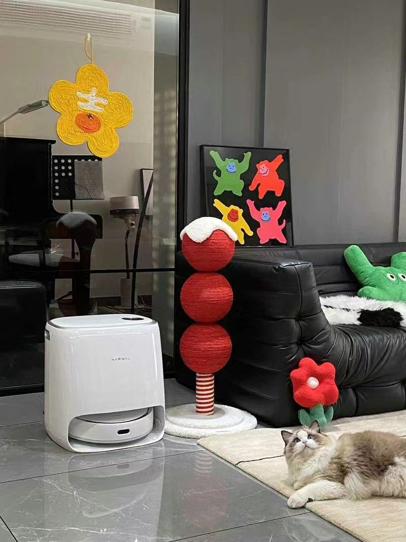 Tomatoes On Sticks Design New Year Decorations Cat Tree Cat Nest Integrated Cat Scratching Post Cat Grinding Claw Cat Scratching Board Cat Bed Tree Does Not Drop Debris Wear-resistant Toy
