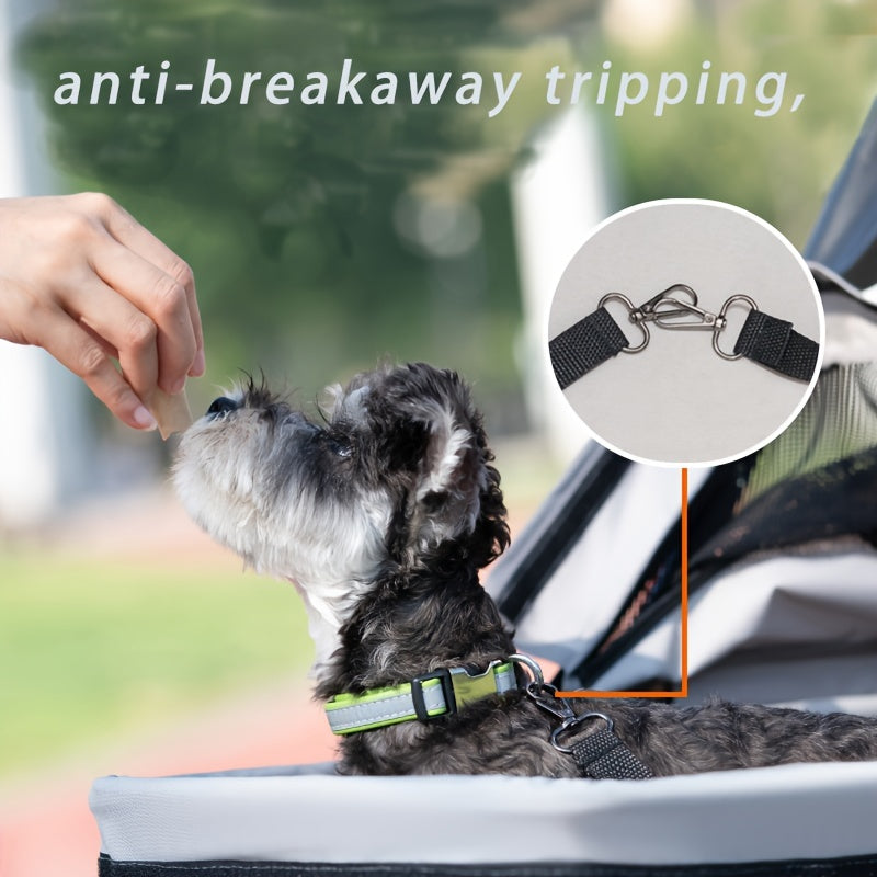 Lightweight & Foldable Pet Stroller for Small Dogs and Cats - Durable Stainless Steel Frame, Oxford Cloth, Ideal for Outdoor Use