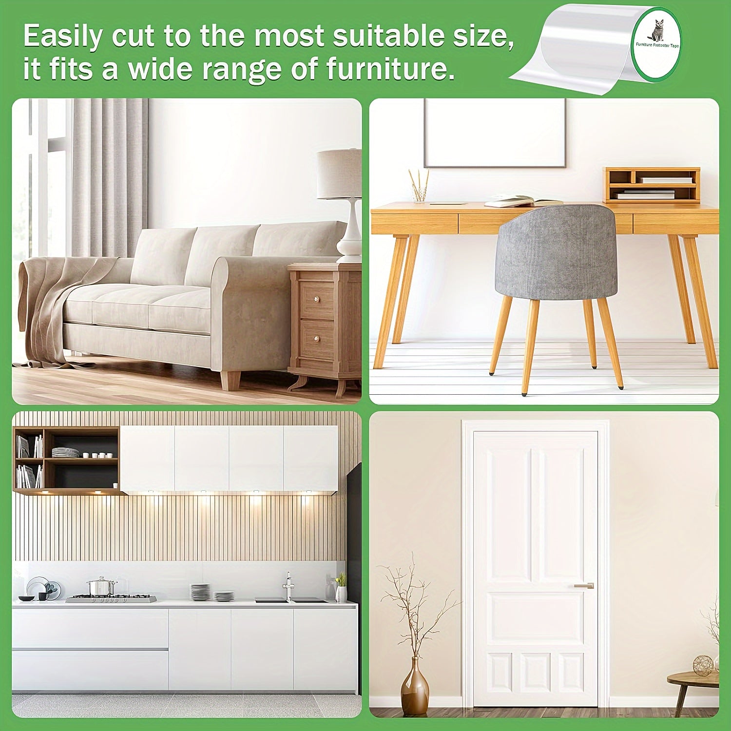 Cat Anti Scratch Tape, Transparent Furniture Protector For Sofa, Couch, Carpet, Door