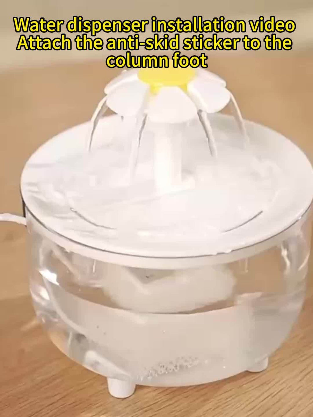 Fountain Flower Cat Drinking Machine Water Dispenser Automatic Recirculation Live Water Flowing Drinking Basin Pet Dog Kitten Water Feeder Large Cap