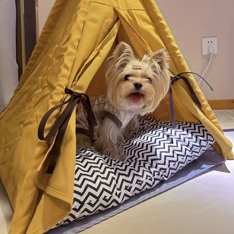 Pet Tent Portable Pet Tents For Small Dogs Or Cats, Puppy Bed Washable Dog Or Cat Houses With Cushion