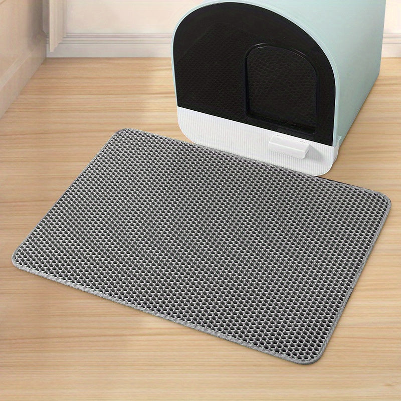 Ultimate Double Layer Cat Litter Mat - Non-slip, Washable & Odor Control - Durable Cleaning Solution for Cat Litter Boxes - Soft on Paws, High-Trap Efficiency