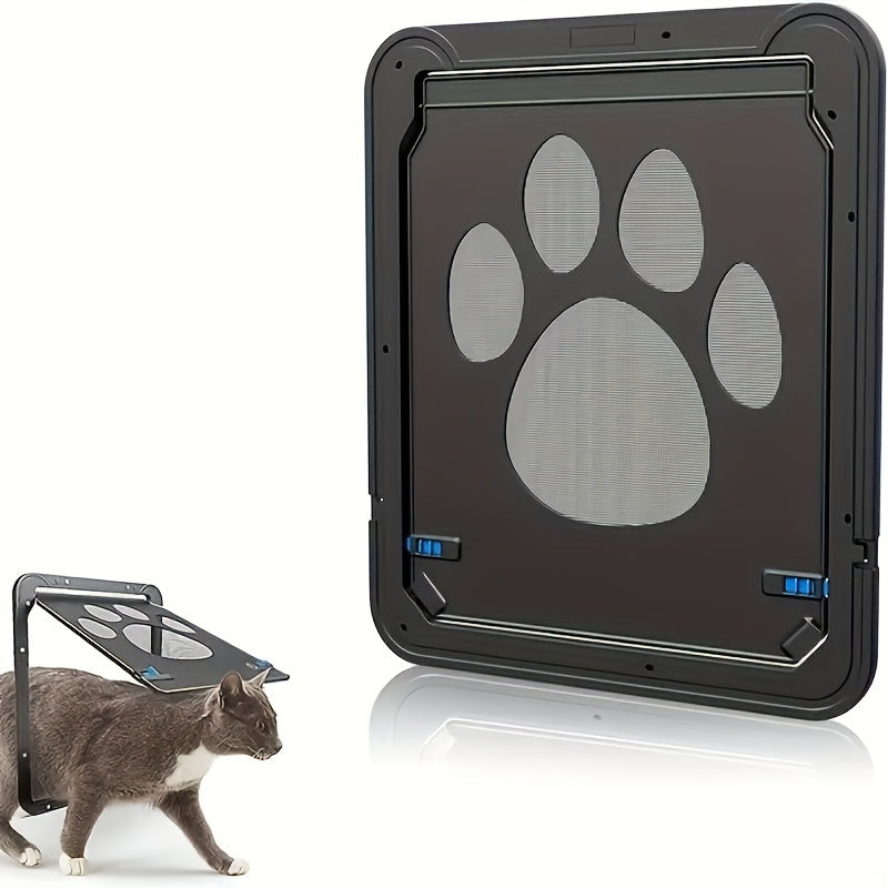 SureFlap Microchip Cat Door with EVA Material, 4-Way Locking Pet Door, Ideal for Small Dogs & Cats, Easy Installation, Sturdy Design with Paw Print Pattern