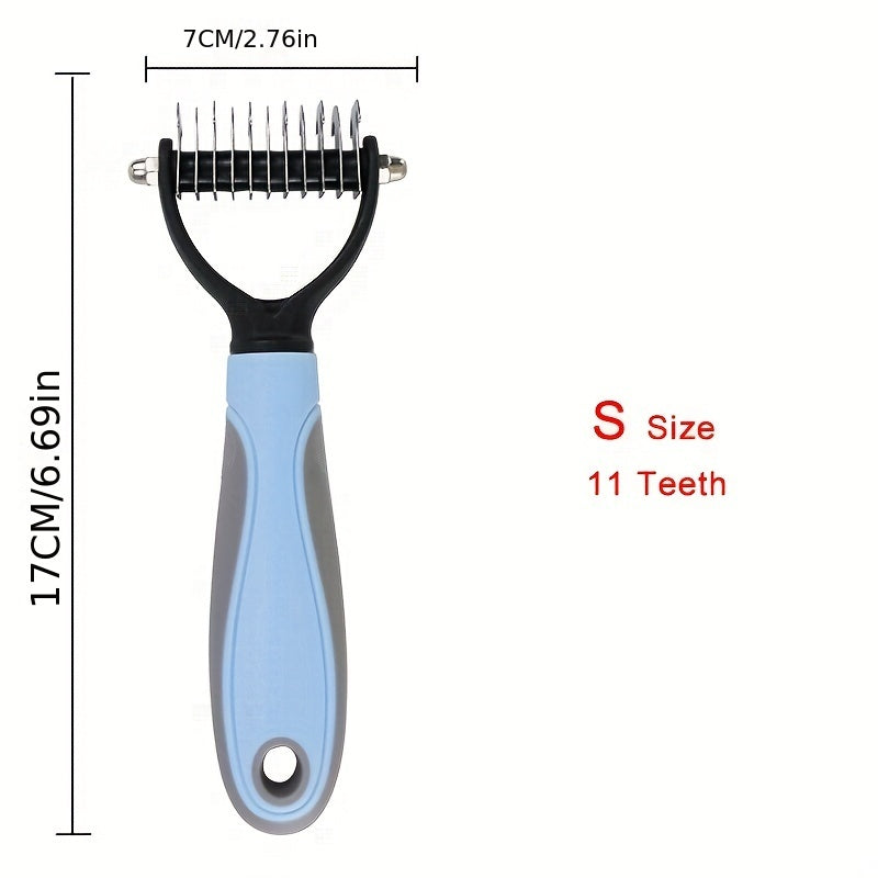 Premium Pet Hair Knot Cutter Comb - Dual-Action Grooming Tool for Effortless Mat Removal - Safe & Effective on Dogs and Cats - Ideal for All Fur Types