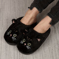 Cute Cartoon Cat Design Slippers, Casual Slip On Plush Lined Shoes, Comfortable Indoor Home Slippers
