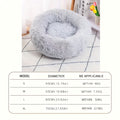 Ultra-Soft Winter Cat Bed - Cozy Round Nest for Deep Sleep - Premium Long Plush Cat Cushion - Calming Comfy Haven for Cats