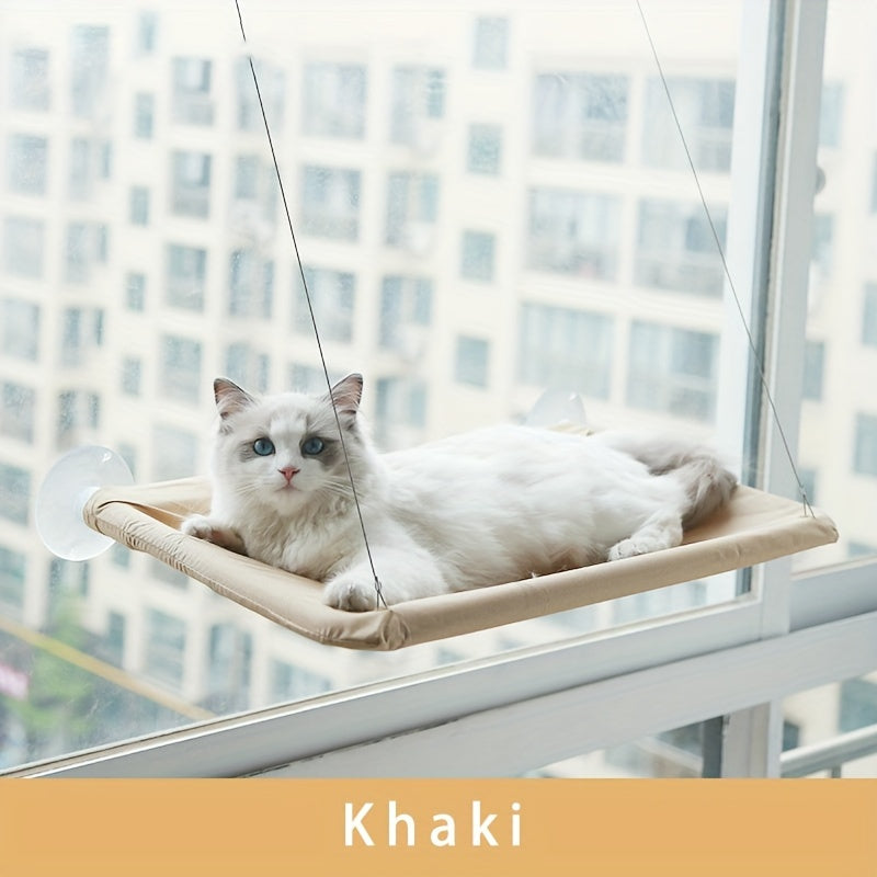 Cozy Cat Window Perch Hammock - Removable Polyester, Easy Assembly, Ideal for Cats