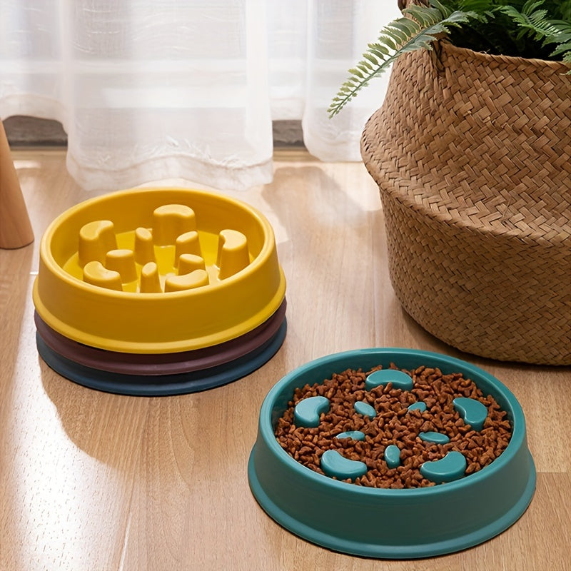 Non-Slip Slow Feeder Pet Bowl For Anxiety Relief - Prevents Choking And Promotes Healthy Eating Habits For Dogs And Cats
