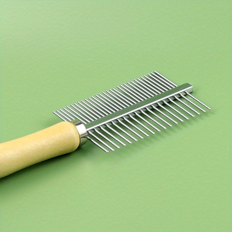 2-in-1 Pet Grooming Comb - Detangles & Smooths Fur for Cats, Dogs & More, Pet Grooming Supplies, Cat Comb