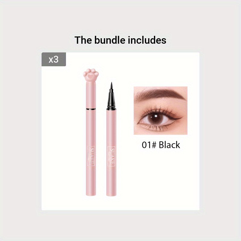 Smudge-Proof Long-Lasting Eyeliner Pen - Waterproof Precision Tip - Adorable Cat Paw Design - Two Shades for Every Occasion