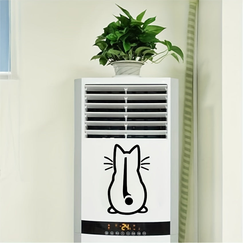 Adorable Cat Rice Rain Scraper Personality Stickers Decorate Home Toilet Doors And Windows Indoor And Outdoor Electric Vehicles RV Funny Refrigerator Stickers Car Stickers