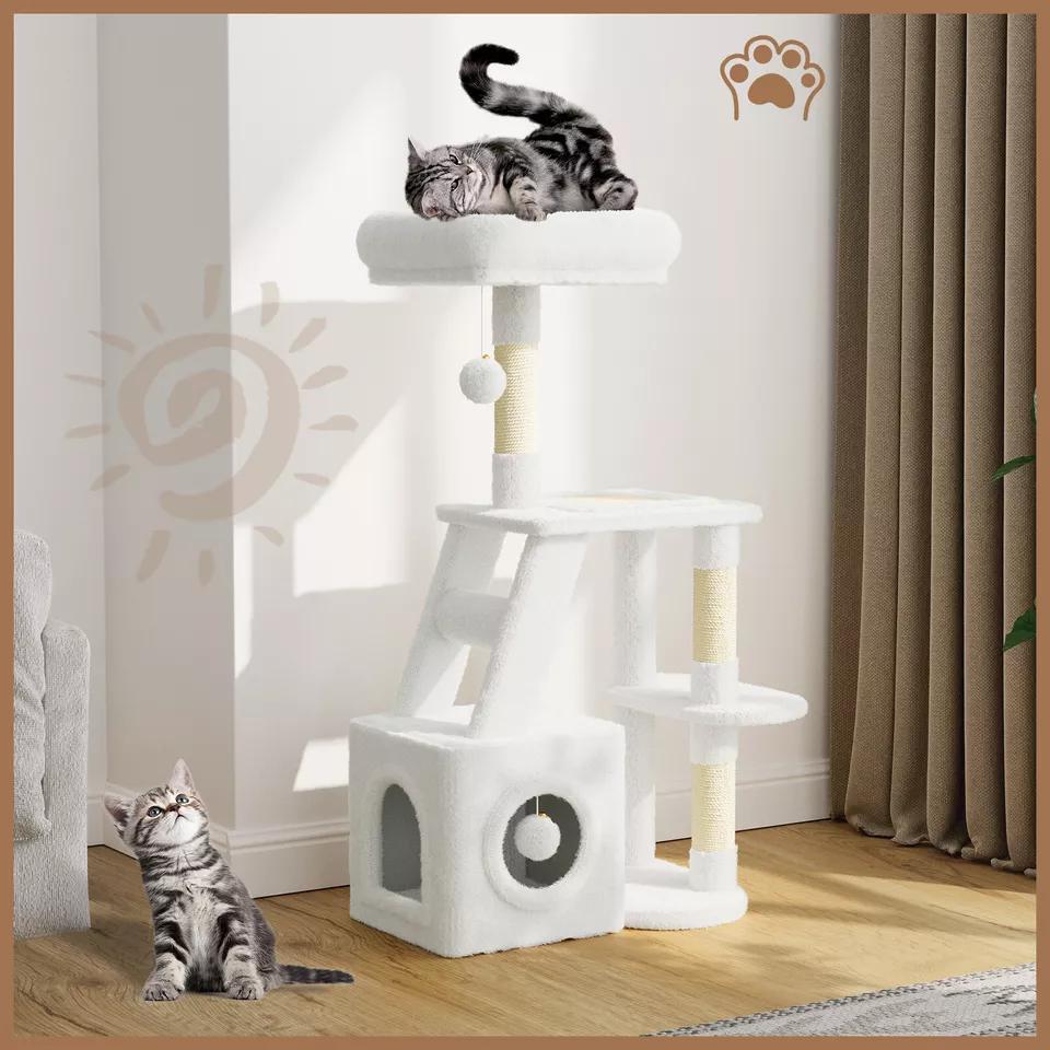 Dogat 107cm High - Quality Multilevel Cat Tree Tower with Scratching Posts - The Perfect Indoor Climbing House Condo for Your Feline Friend