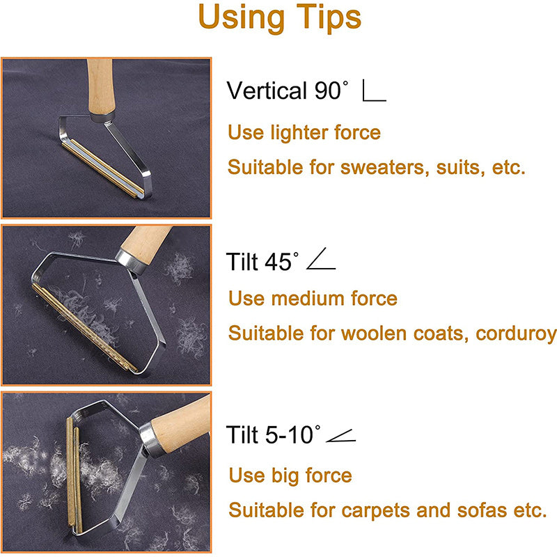 Effective Pet Hair Remover Brush For Cats And Dogs - Gently Shaves Wool And Cleans Fur For A Neat And Tidy Home