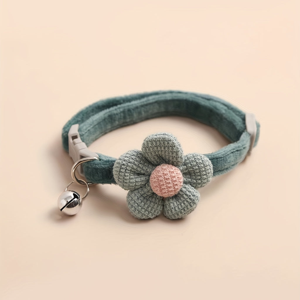 Random 1pc Pet Bell Collar Cute Dog Cat Universal Puppy Teddy Dog Collar