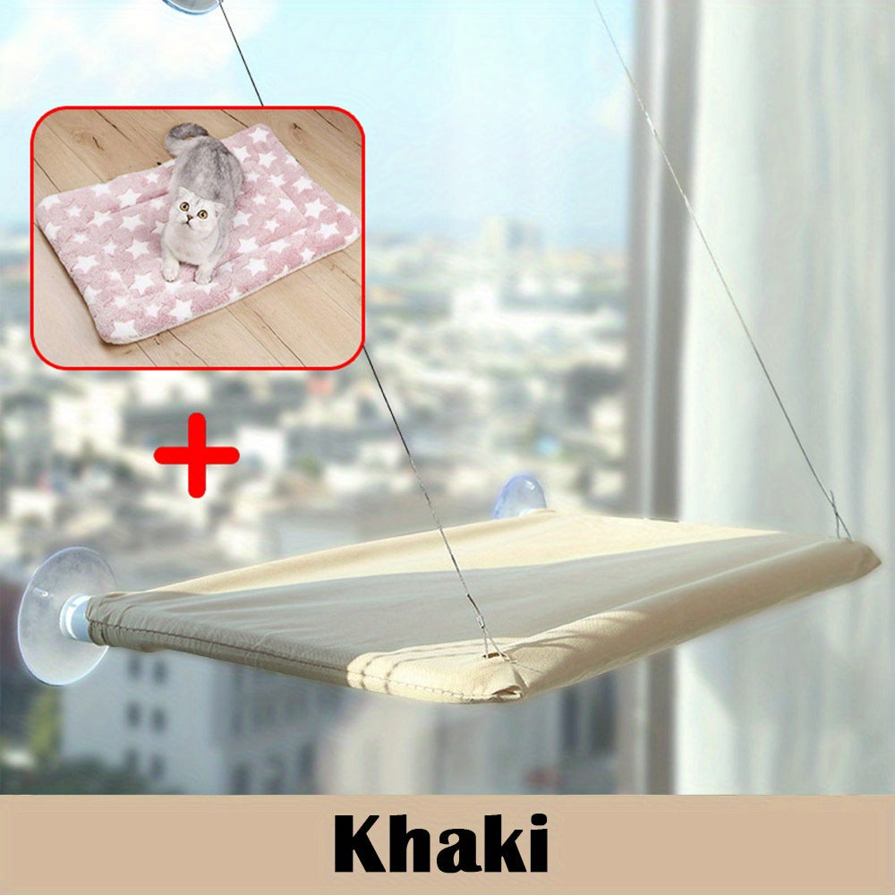 Ultra-Soft Cat Window Hammock Bed - Cozy Cloud-Like Perch for Feline Naptime - Securely Mounted, Enhances Cats View - Perfect Space-Saving Solution for Cat Lovers