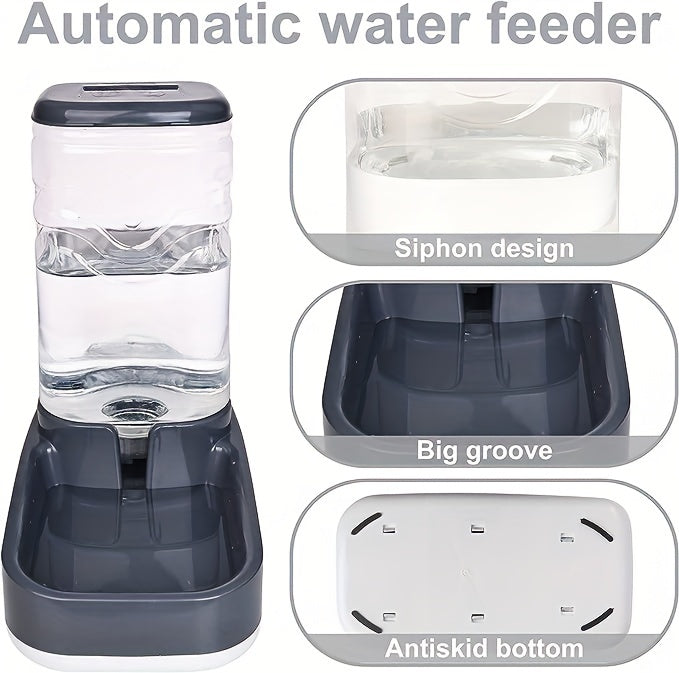 Pet Automatic Feeder Pet Water Dispenser Set, 3.8L Gravity Dog Feeder And Waterer Set, Self Feeding Station For Cats And Dogs Pet Supplies