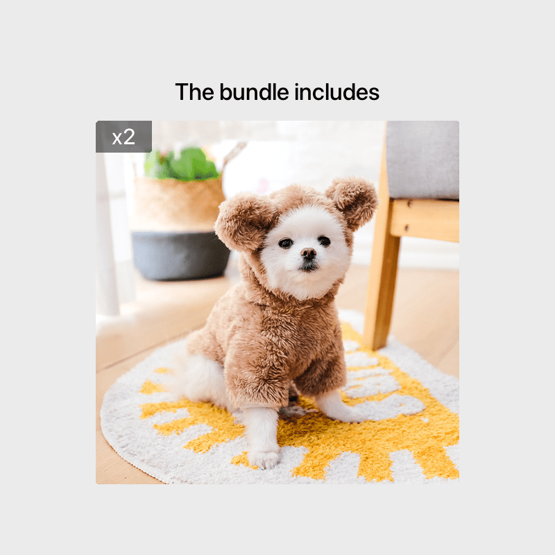 Pet Warm Teddy Bear Costume, Dog & Cat Pet Costumes