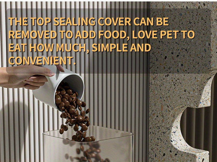 Uncharged Automatic Pet Feeder and Water Dispenser Set for Cats - Convenient, Hygienic, and Space-Saving Feeding Solution with Gravity-Fed Technology and Easy Cleaning Design
