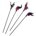 1pc Interactive Cat Wand Toy with Bell and Colorful Feathers - Entertain and Stimulate Your Cat's Natural Instincts